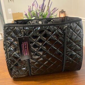 HAUTE SHORE Black Quilted Tote Bag
